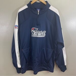 NFL Patriots men’s Large 1/4 zip sweatshirt AFC East Reebok football fan
